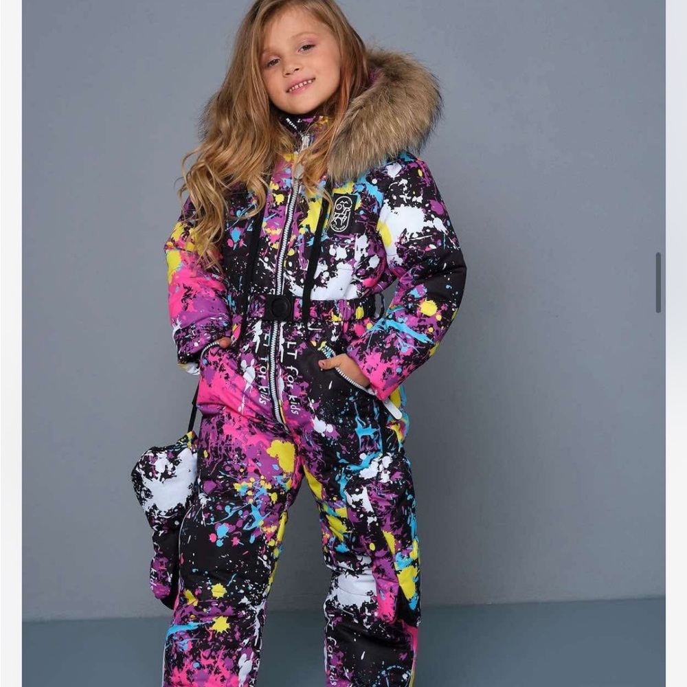 Colorful Kids One Piece Snowsuit